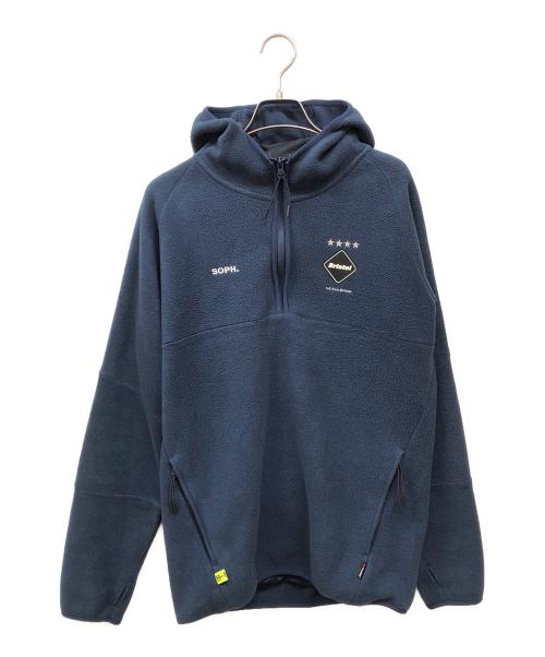 F.C.R.B.（エフシーレアルブリストル）F.C.R.B. (エフシーレアルブリストル) POLARTEC FLEECE HALF ZIP GAITER HOODY ネイビー サイズ:Mの古着・服飾アイテム