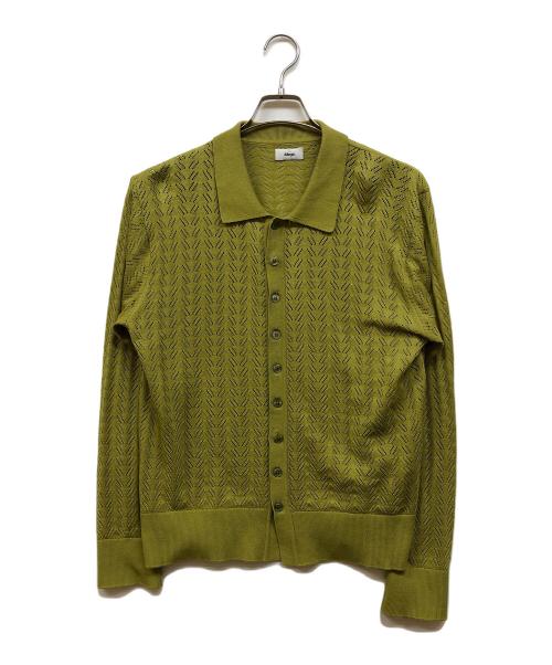 ALLEGE（アレッジ）ALLEGE (アレッジ) Openwork Cardigan 黄緑 サイズ:3の古着・服飾アイテム