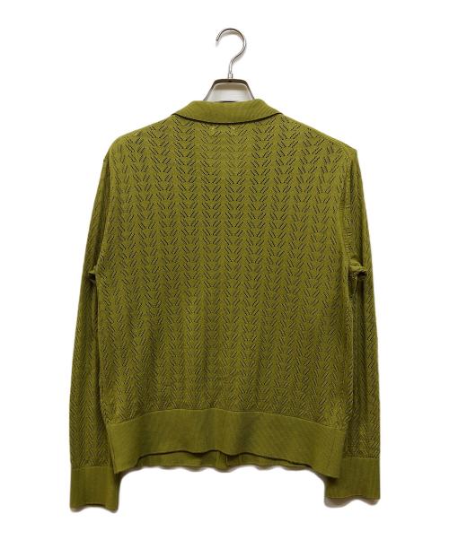 ALLEGE（アレッジ）ALLEGE (アレッジ) Openwork Cardigan 黄緑 サイズ:3の古着・服飾アイテム