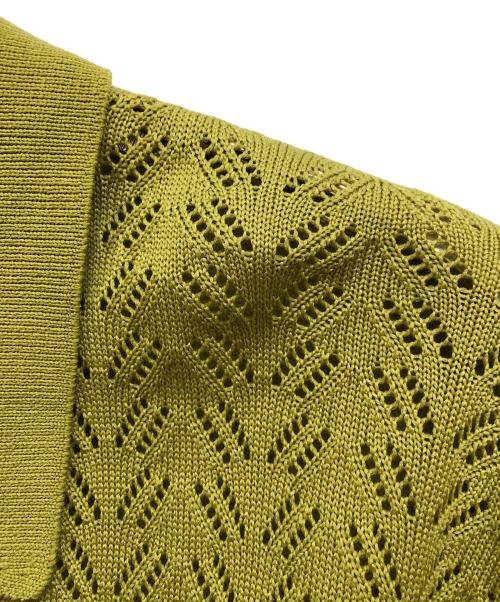 ALLEGE（アレッジ）ALLEGE (アレッジ) Openwork Cardigan 黄緑 サイズ:3の古着・服飾アイテム