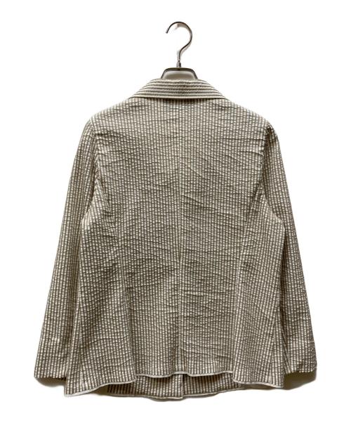 LANVIN COLLECTION（ランバンコレクション）LANVIN COLLECTION (ランバンコレクション) シアサッカーストライプジャケット ベージュ サイズ:42の古着・服飾アイテム