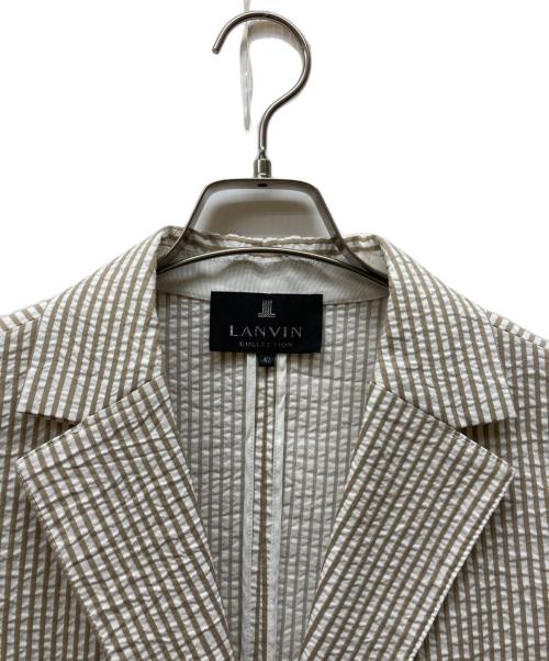 LANVIN COLLECTION（ランバンコレクション）LANVIN COLLECTION (ランバンコレクション) シアサッカーストライプジャケット ベージュ サイズ:42の古着・服飾アイテム