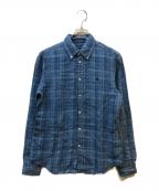 POLO RALPH LAURENポロ・ラルフローレン）の古着「リネンシャツ」｜ネイビー