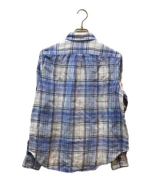 POLO RALPH LAUREN（ポロ・ラルフローレン）POLO RALPH LAUREN (ポロ・ラルフローレン) リネンシャツ ネイビー サイズ:Mの古着・服飾アイテム