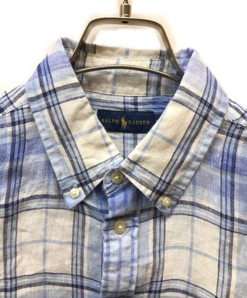 POLO RALPH LAUREN（ポロ・ラルフローレン）POLO RALPH LAUREN (ポロ・ラルフローレン) リネンシャツ ネイビー サイズ:Mの古着・服飾アイテム