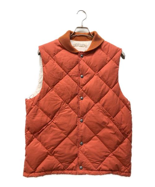 REMI RELIEF（レミレリーフ）REMI RELIEF (レミレリーフ) BEAMS PLUS (ビームスプラス) 別注 ダウンベスト オレンジ サイズ:Mの古着・服飾アイテム
