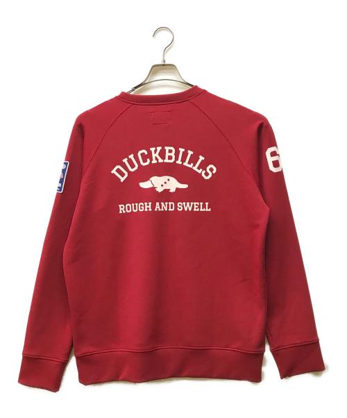 ROUGH&SWELL（ラフアンドスウェル）ROUGH&SWELL (ラフアンドスウェル) HARVARD SWEAT レッド サイズ:Lの古着・服飾アイテム