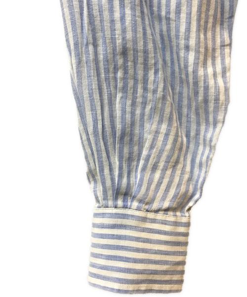 LORO PIANA（ロロピアーナ）LORO PIANA (ロロピアーナ) ストライプリネンシャツ ブルー サイズ:Lの古着・服飾アイテム