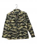 stussyステューシー）の古着「タイガーカモジャケット」｜ブラック