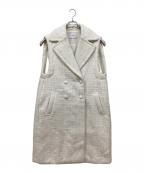 COELコエル）の古着「ツィードコクーンベスト」｜ホワイト