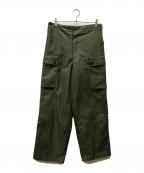 オランダ軍オランダグン）の古着「ダブルフェイスカーゴパンツ」｜オリーブ