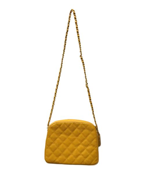 CHANEL（シャネル）CHANEL (シャネル) キャビアスキンマトラッセチェーンショルダーバッグ イエローの古着・服飾アイテム
