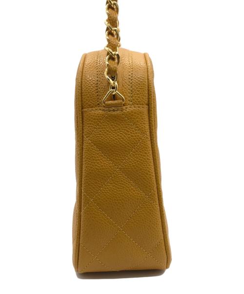 CHANEL（シャネル）CHANEL (シャネル) キャビアスキンマトラッセチェーンショルダーバッグ イエローの古着・服飾アイテム