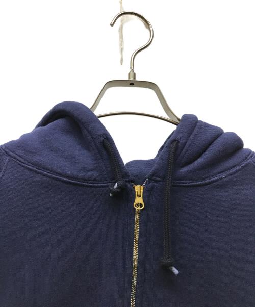 BLUE BLUE（ブルーブルー）BLUE BLUE (ブルーブルー) TRIANGLE BLUE BLUE スウェットジップフーディ ネイビー サイズ:４の古着・服飾アイテム