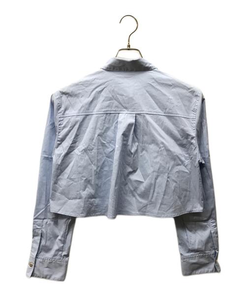 Rirandture（リランドチュール）Rirandture (リランドチュール) ハートロゴ刺繍クロップドシャツ ブルー サイズ:2の古着・服飾アイテム