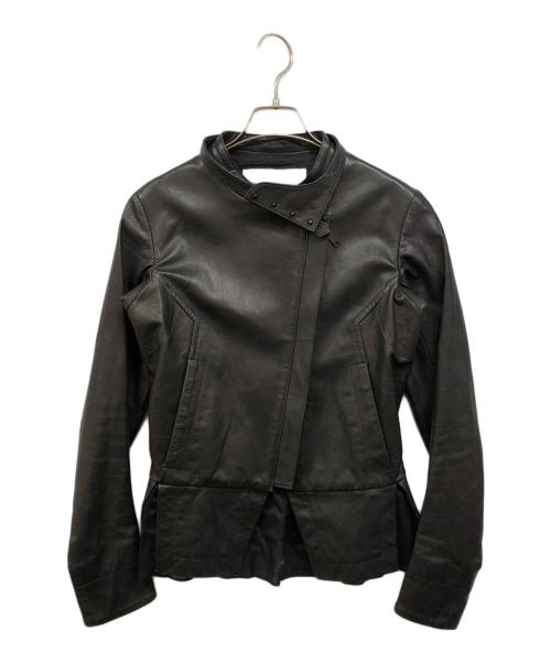 PATRICK STEPHAN（パトリックステファン）PATRICK STEPHAN (パトリックステファン) ストラップ付ライダースジャケット ブラック サイズ:36の古着・服飾アイテム