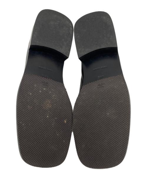 PRADA（プラダ）PRADA (プラダ) メタルヒール スクエアトゥローファー ブラウン サイズ:38 1/2の古着・服飾アイテム