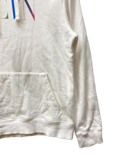 VALENTINO（ヴァレンティノ）VALENTINO (ヴァレンティノ) VLTN プリントフーディ ホワイト サイズ:Mの古着・服飾アイテム