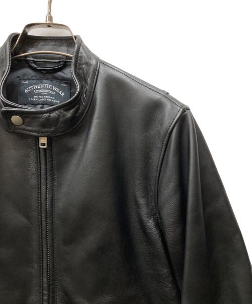 green label relaxing（グリーンレーベルリラクシング）green label relaxing (グリーンレーベルリラクシング) SC SOFT/COW S-ライダースジャケット ブラック サイズ:Ｓの古着・服飾アイテム