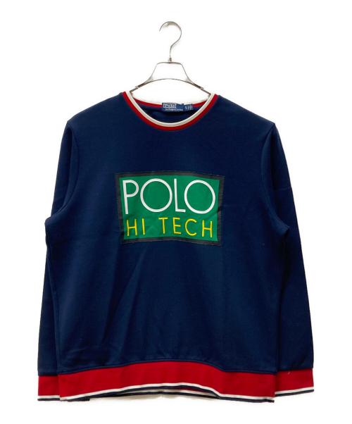 POLO RALPH LAUREN（ポロ・ラルフローレン）POLO RALPH LAUREN (ポロ・ラルフローレン) HI TECH クルーネックスウェット ネイビー サイズ:XLの古着・服飾アイテム