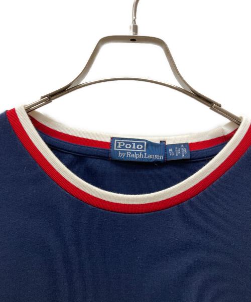 POLO RALPH LAUREN（ポロ・ラルフローレン）POLO RALPH LAUREN (ポロ・ラルフローレン) HI TECH クルーネックスウェット ネイビー サイズ:XLの古着・服飾アイテム