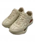 GUCCIグッチ）の古着「ライトン ロゴスニーカー」｜アイボリー