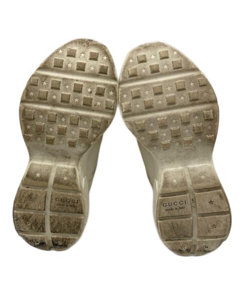 GUCCI（グッチ）GUCCI (グッチ) ライトン ロゴスニーカー アイボリー サイズ:SIZE 8 1/2の古着・服飾アイテム