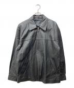 GIANNI VALENTINOジャンニバレンチノ）の古着「ピッグスキンレザージャケット」｜ブラック