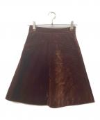 CELINEセリーヌ）の古着「20AW ベロアミニスカート」｜ブラウン