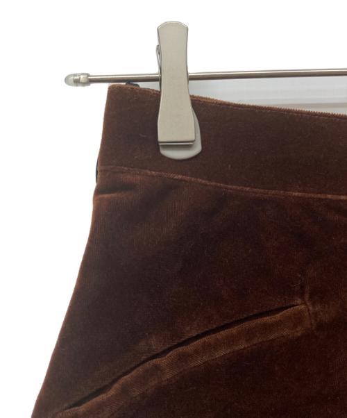 CELINE（セリーヌ）CELINE (セリーヌ) 20AW ベロアミニスカート ブラウン サイズ:36の古着・服飾アイテム