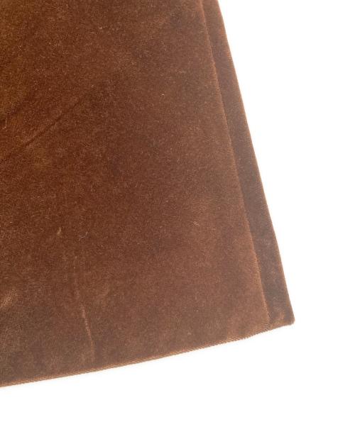 CELINE（セリーヌ）CELINE (セリーヌ) 20AW ベロアミニスカート ブラウン サイズ:36の古着・服飾アイテム