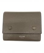 CELINEセリーヌ）の古着「SMALL TRI-FOLD WALLET」｜グレージュ