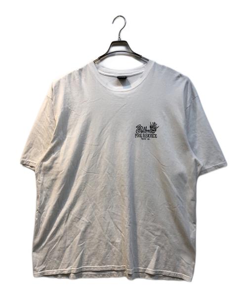 stussy（ステューシー）stussy (ステューシー) POOL SERVICE TEE PIGMENT DYE ホワイト サイズ:XXLの古着・服飾アイテム