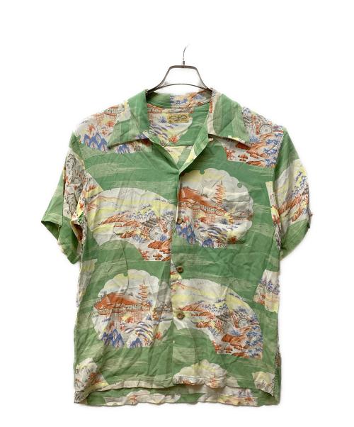 Sun Surf（サンサーフ）Sun Surf (サンサーフ) WIND AND SEA 開襟シャツ グリーン サイズ:Mの古着・服飾アイテム