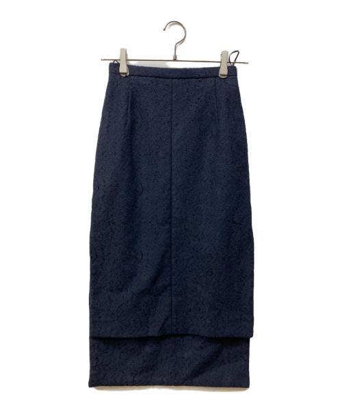 N°21（ヌメロヴェントゥーノ）N°21 (ヌメロヴェントゥーロ) レースフィッシュテールスカート ネイビー サイズ:36 未使用品の古着・服飾アイテム