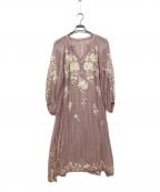 ne quittez pasヌキテパ）の古着「刺繍ワンピース」｜ピンク