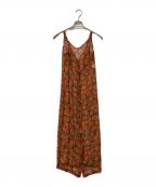 DRIES VAN NOTENドリスヴァンノッテン）の古着「総柄シルクノースリーブワンピース」｜レッド