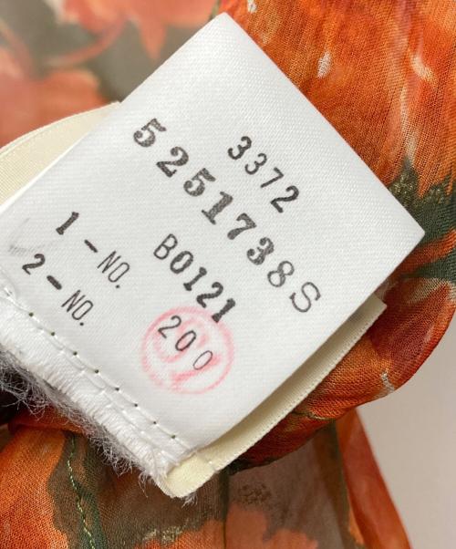 DRIES VAN NOTEN（ドリスヴァンノッテン）DRIES VAN NOTEN (ドリスヴァンノッテン) 総柄シルクノースリーブワンピース レッド サイズ:38の古着・服飾アイテム