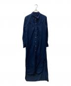 MM6 Maison Margielaエムエムシックスメゾンマルジェラ）の古着「デニムシャツワンピース」｜ネイビー