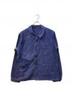 LE MONT ST MICHELル・モンサンミッシェル）の古着「French work Blue moleskin jacket」｜インクブルー
