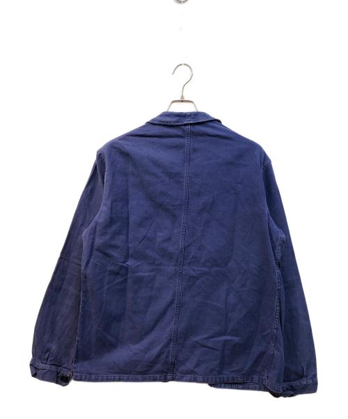 LE MONT ST MICHEL（ル・モンサンミッシェル）LE MONT ST MICHEL (ル・モンサンミッシェル) French work Blue moleskin jacket インクブルー サイズ:記載なしの古着・服飾アイテム