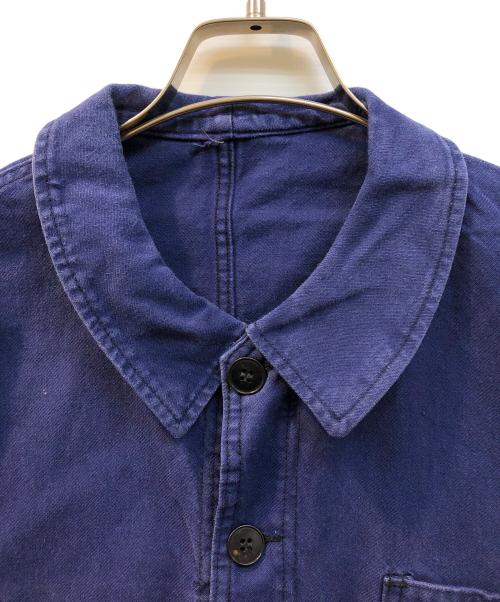 LE MONT ST MICHEL（ル・モンサンミッシェル）LE MONT ST MICHEL (ル・モンサンミッシェル) French work Blue moleskin jacket インクブルー サイズ:記載なしの古着・服飾アイテム