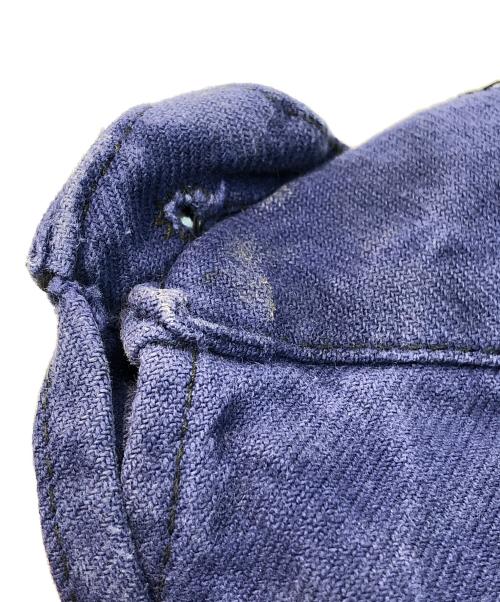 LE MONT ST MICHEL（ル・モンサンミッシェル）LE MONT ST MICHEL (ル・モンサンミッシェル) French work Blue moleskin jacket インクブルー サイズ:記載なしの古着・服飾アイテム