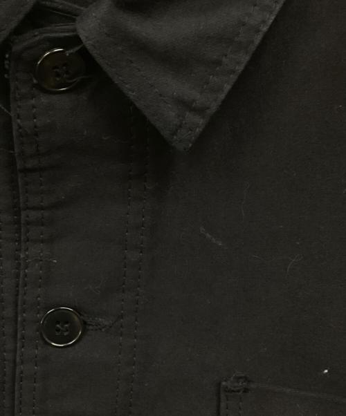 YVES PASSANT（イヴ・パッサン）YVES PASSANT (イヴ・パッサン) ブラックモールスキンワークジャケット ブラック サイズ:SIZE 48の古着・服飾アイテム