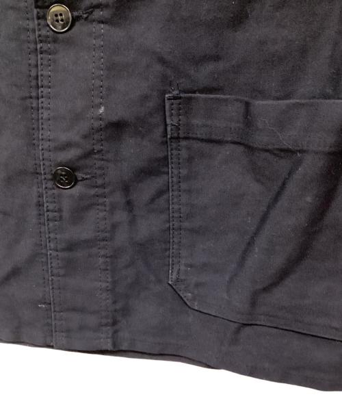 YVES PASSANT（イヴ・パッサン）YVES PASSANT (イヴ・パッサン) ブラックモールスキンワークジャケット ブラック サイズ:SIZE 48の古着・服飾アイテム