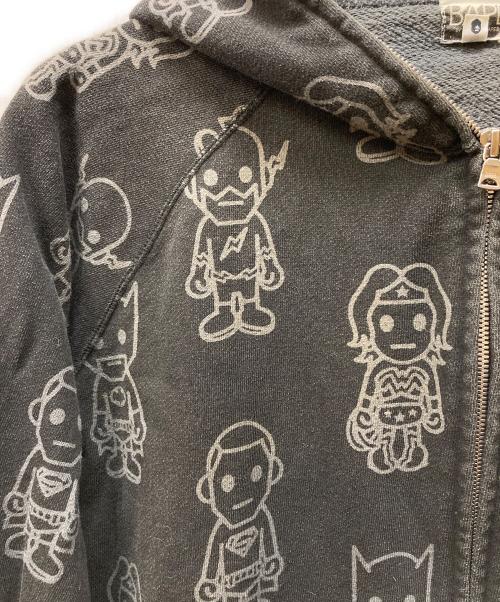 BAPE BY A BATHING APE（ベイプバイアベイシングエイプ）BAPE BY A BATHING APE (ベイプバイアベイシングエイプ) DC (ディーシー) アメコミキャラクタープリントフーディ グレー サイズ:Lの古着・服飾アイテム