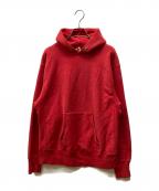 Championチャンピオン）の古着「単色タグ リバースウィーブフーディ」｜レッド