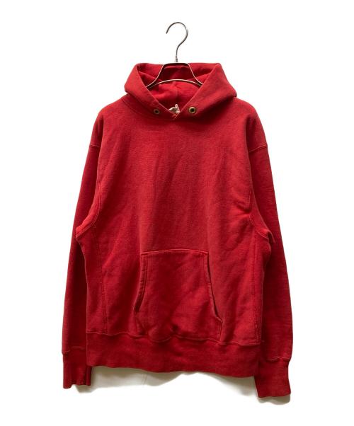 Champion（チャンピオン）Champion (チャンピオン) 単色タグ リバースウィーブフーディ レッド サイズ:Lの古着・服飾アイテム