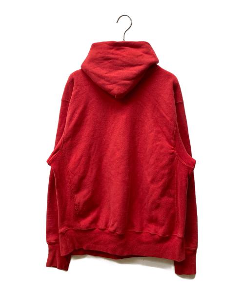 Champion（チャンピオン）Champion (チャンピオン) 単色タグ リバースウィーブフーディ レッド サイズ:Lの古着・服飾アイテム