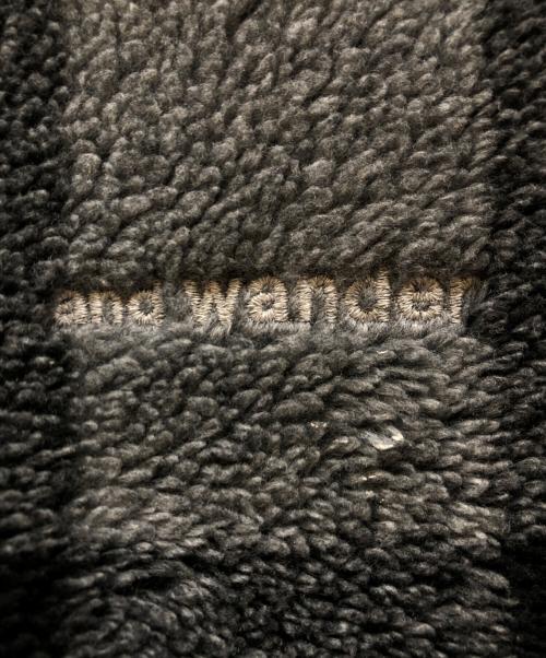 and wander（アンドワンダー）and wander (アンドワンダー) ボアジップベスト ブラック サイズ:ＸＸＬの古着・服飾アイテム